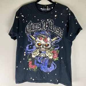 GUNS N ROSES Paint Splatter Bleached Band Tee